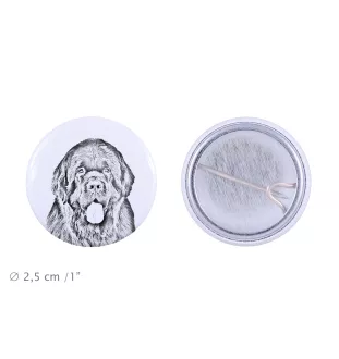 Nowofundland przypinka z psem mała Art-Dog