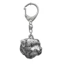 Norfolk Terrier - Silver-plated key ring with dog, handbag decoration, backpack pendant by Art-Dog brand