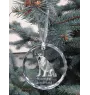 Norwegischer Lundehund, Norsk Lundehund - Kristallkugel mit Foto, Hundebild im Kristall, personalisierter Christbaumschmuck von Art-Dog.
