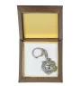 Norfolk Terrier - Silver-plated key ring with a dog in a gift box, handbag decoration, backpack pendant by Art-Dog brand