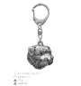 Norfolk Terrier - Porte-clés argenté avec un chien dans une boîte cadeau, décoration de sac à main, pendentif de sac à dos par la marque Art-Dog