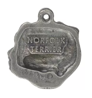 Norfolk Terrier - Silver-plated key ring with a dog in a gift box, handbag decoration, backpack pendant by Art-Dog brand