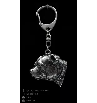 Norfolk Terrier - Versilberter Schlüsselanhänger mit Hund in einer Geschenkbox, Handtaschenschmuck, Rucksackanhänger der Marke Art-Dog