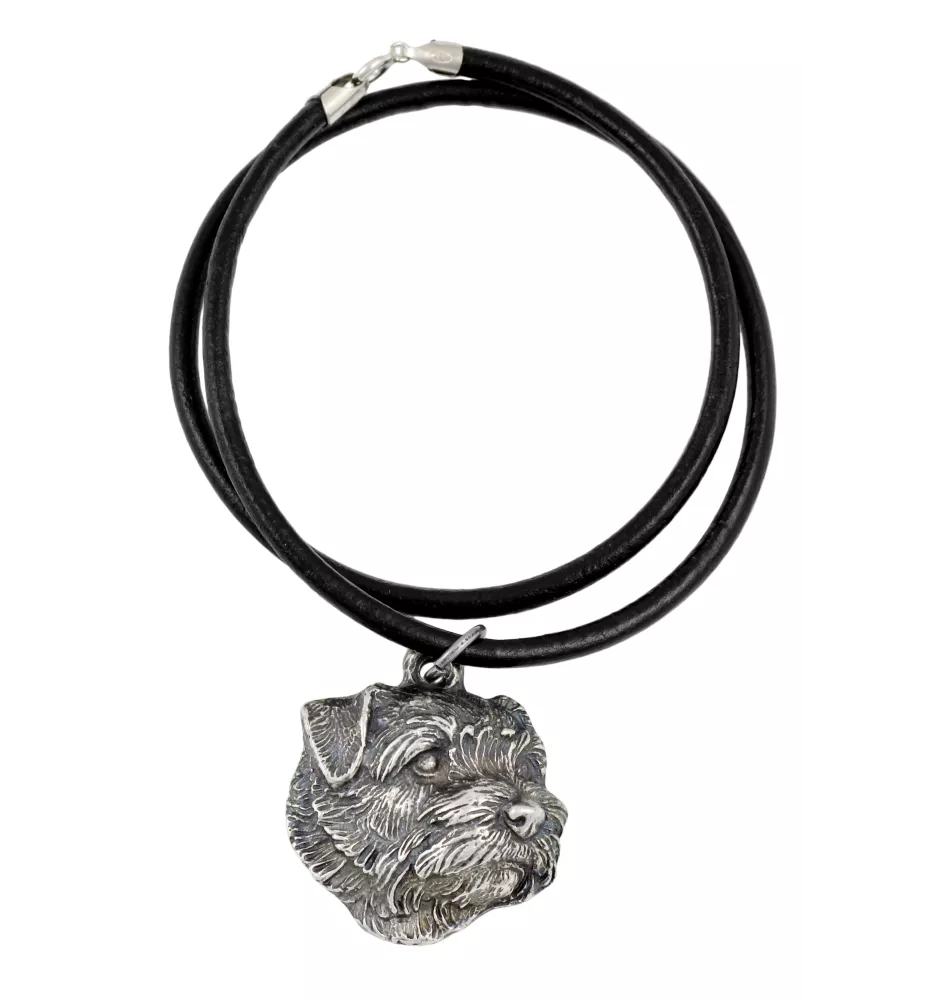 Norfolk Terrier - Halskette mit Hund, versilberter Anhänger für Hundefans, einzigartiger Schmuck der Marke Art-Dog