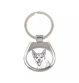 Norwegian Lundehund, Norsk Lundehund - keychain with a dog, keychain with a print, personalized pendant from the Art-Dog brand