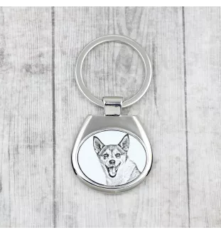 Norwegischer Lundehund, Norsk Lundehund - Schlüsselanhänger mit Hund, Anhänger mit Aufdruck, personalisierter Anhänger der Marke Art-Dog