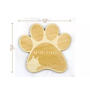 Chien d'élan norvégien - Sous-verre mug, sous-verre gravé avec chien, cadeau pour amoureux des chiens par la marque Art-Dog