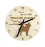 Chien d'élan norvégien - horloge avec chien, horloge en bois avec gravure, horloge personnalisée par Art-Dog
