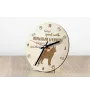 Norwegian Elkhound, Norsk elghund, Gray Norwegian Elkhound - clock with dog, wooden clock with engraving, personalised clock by Art-Dog