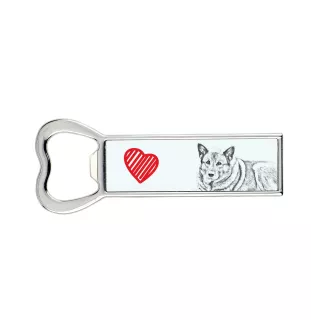 Chien d'élan norvégien - ouvre-bouteille avec chien, ouvre-bouteille personnalisé pour réfrigérateur, cadeau unique pour homme de la marque Art-Dog