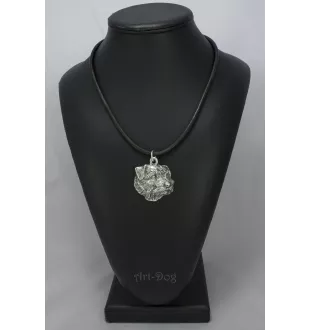 Norfolk Terrier - Dog necklace in gift box, silver-plated locket for dog fan, striking pendant by Art-Dog brand