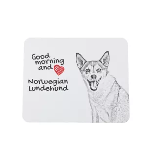Norwegian Lundehund, Norsk Lundehund - mouse pad with print, personalized dog-themed mouse pad, unique gadget for an office worker by Art-Dog brand