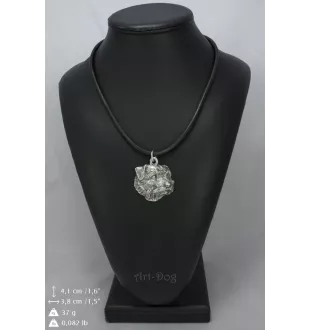 Norfolk Terrier - Dog necklace in gift box, silver-plated locket for dog fan, striking pendant by Art-Dog brand