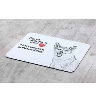 Norwegian Lundehund, Norsk Lundehund - mouse pad with print, personalized dog-themed mouse pad, unique gadget for an office worker by Art-Dog brand