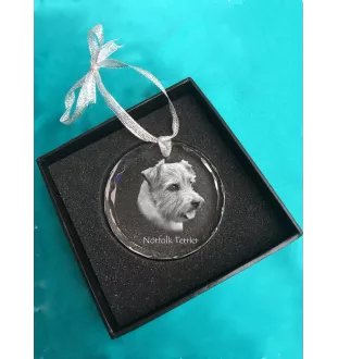 Norfolk Terrier medal kryształowy z psem Art-Dog