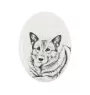 Chien d'élan norvégien - une plaque commémorative avec une photo de chien, une plaque funéraire avec une impression, une plaque ovale personnalisée de la marque Art-Dog