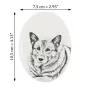 Norwegian Elkhound, Norsk elghund, Gray Norwegian Elkhound - commemorative plaque with a photo of a dog, tombstone with a print, personalized oval plaque from the Art-Dog brand