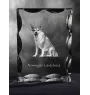 Norwegian Lundehund, Norsk Lundehund - crystal with a picture of a dog, glass statuette with a picture, unique frame with a picture from Art-Dog brand
