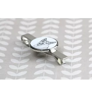 Norwegian Lundehund, Norsk Lundehund - tie clip with a dog, personalized tie clip, a unique gift for a man from the Art-Dog brand