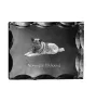 Chien d'élan norvégien - cristal avec photo de chien, statuette en verre avec photo, cadre exceptionnel avec photo de la marque Art-Dog