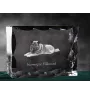 Norwegischer Elchhund, Grahund, Norwegian Elkhound - Kristall mit einem Hundebild, Glasstatuette mit einem Bild, einzigartiger Bilderrahmen der Marke Art-Dog