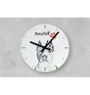 Norwegian Lundehund, Norsk Lundehund - wall clock with a dog, shelf clock with a print, personalized home decoration from the Art-Dog brand
