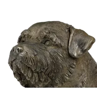 Norfolk Terrier - Statue de chien, buste sur socle en pierre, sculpture, trophée pour exposition canine par la marque Art-Dog
