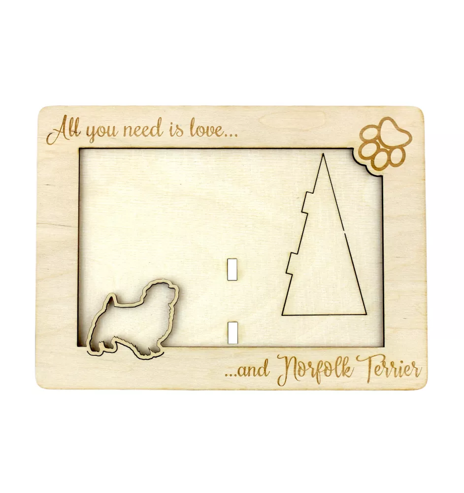 Norfolk Terrier - Photo frame, engraved wooden frame, a lovely gadget for the dog lover by Art-Dog
