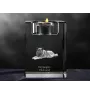 Chien d'élan norvégien - Bougeoir avec photo de chien, porte bougie en cristal, cadeau personnalisé par la marque Art-Dog