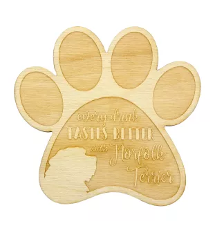 Norfolk Terrier podkładka pod kubek ze sklejki Art-Dog
