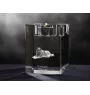 Norwegian Elkhound, Norsk elghund, Gray Norwegian Elkhound - Candle holder with dog photo, crystal tealight holder, personalised gift by Art-Dog brand