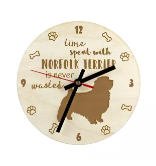 Norfolk Terrier - horloge avec chien, horloge en bois avec gravure, horloge personnalisée par Art-Dog