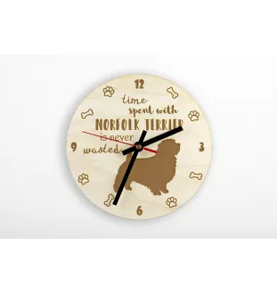 Norfolk Terrier - Uhr mit Hund, Holzuhr mit Gravur, personalisierte Uhr von Art-Dog