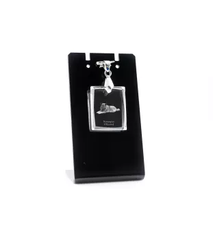 Chien d'élan norvégien - Pendentif chien en cristal, collier photo, bijoux uniques par Art-Dog