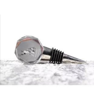 Norwegian Lundehund, Norsk Lundehund - Bottle stopper, crystal wine stopper with photo, personalised gift for bartender by Art-Dog brand