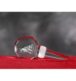 Norwegian Lundehund, Norsk Lundehund - Crystal bottle stopper, unique wine stopper with photo, personalised gift for sommelier by Art-Dog brand