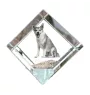 Norwegian Lundehund, Norsk Lundehund - crystal cube with a photo, photo of a horse in crystal, cubic paperweight from Art-Dog brand