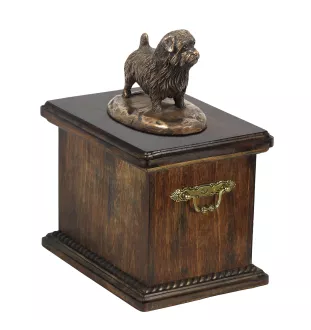 Norfolk Terrier - Eine Urne für die Asche eines Hundes, eine Urne mit einer Statue, eine personalisierte Hundeurne von der Marke Art-Dog.