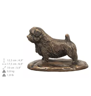 Norfolk Terrier urna z podobizną psa i tabliczką Art-Dog