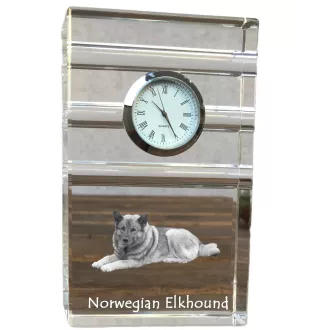 Elkhund zegar trój-paskowy z psem Art-Dog