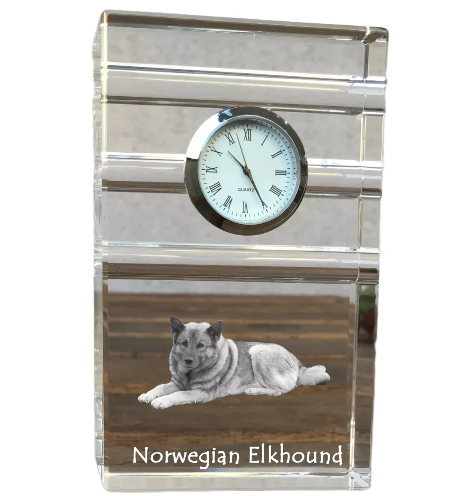 Elkhund zegar trój-paskowy z psem Art-Dog