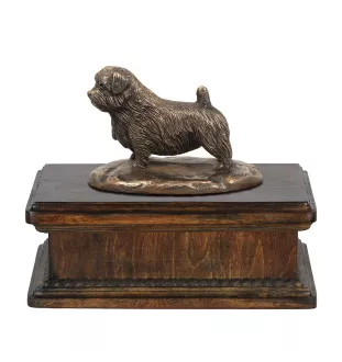 Norfolk Terrier - urne pour cendres de chien, urne classique avec une statuette, urne élégante avec un chien de la marque Art-Dog