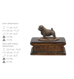 Norfolk Terrier - Hund Ascheurne, klassische Urne mit Statue, elegante Urne mit Hund von der Marke Art-Dog