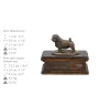 Norfolk Terrier - urne pour cendres de chien, urne personnalisée avec une statuette, urne en bois avec un chien de la marque Art-Dog