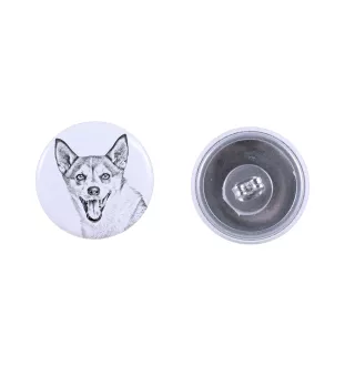 Chien norvégien de macareux, Lundehund - boucles d'oreilles uniques avec un chien, votre animal de compagnie sur un porte-clés, marque propre Art-Dog