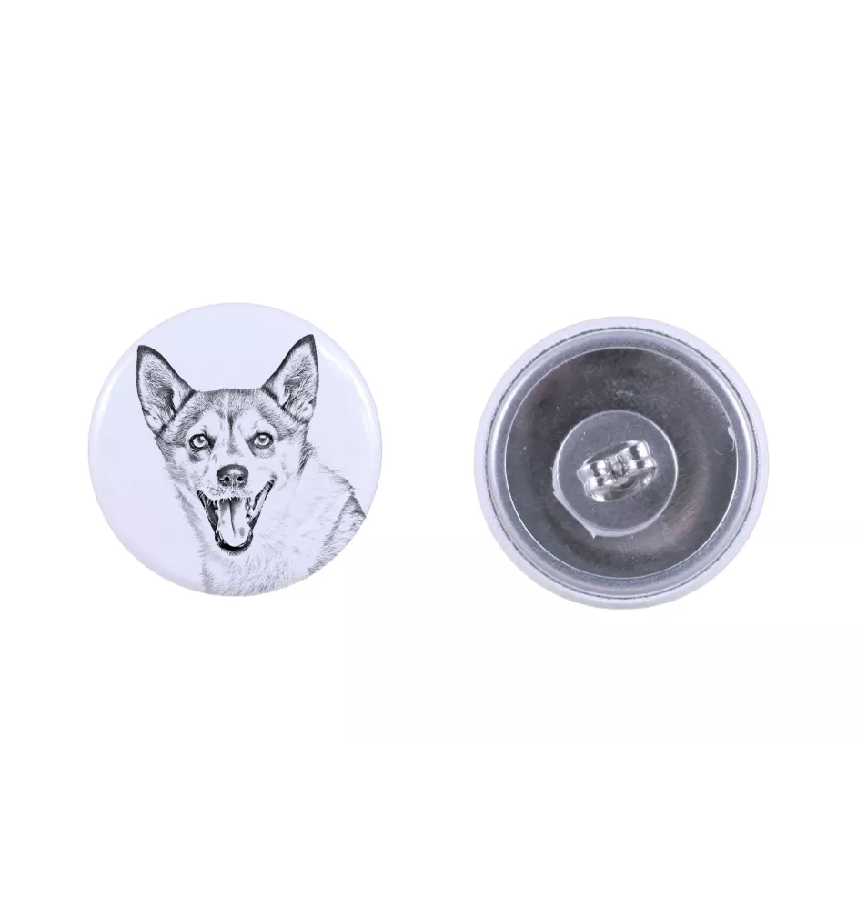 Chien norvégien de macareux, Lundehund - boucles d'oreilles uniques avec un chien, votre animal de compagnie sur un porte-clés, marque propre Art-Dog