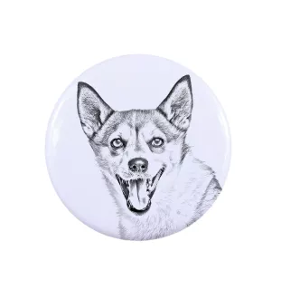 Chien norvégien de macareux, Lundehund - badge avec votre chien, ajoutez votre propre photo, marque Art-Dog