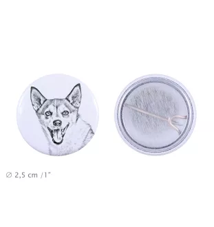 Norsk Lundehund przypinka z psem mała Art-Dog