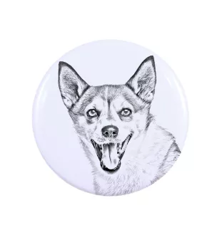 Norwegian Lundehund, Norsk Lundehund - pin with your dog, add your own photo, Art-Dog brand
