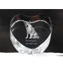 Norwegian Lundehund, Norsk Lundehund - a photo of a dog in crystal, crystal heart, unique photo frame from the Art-Dog brand